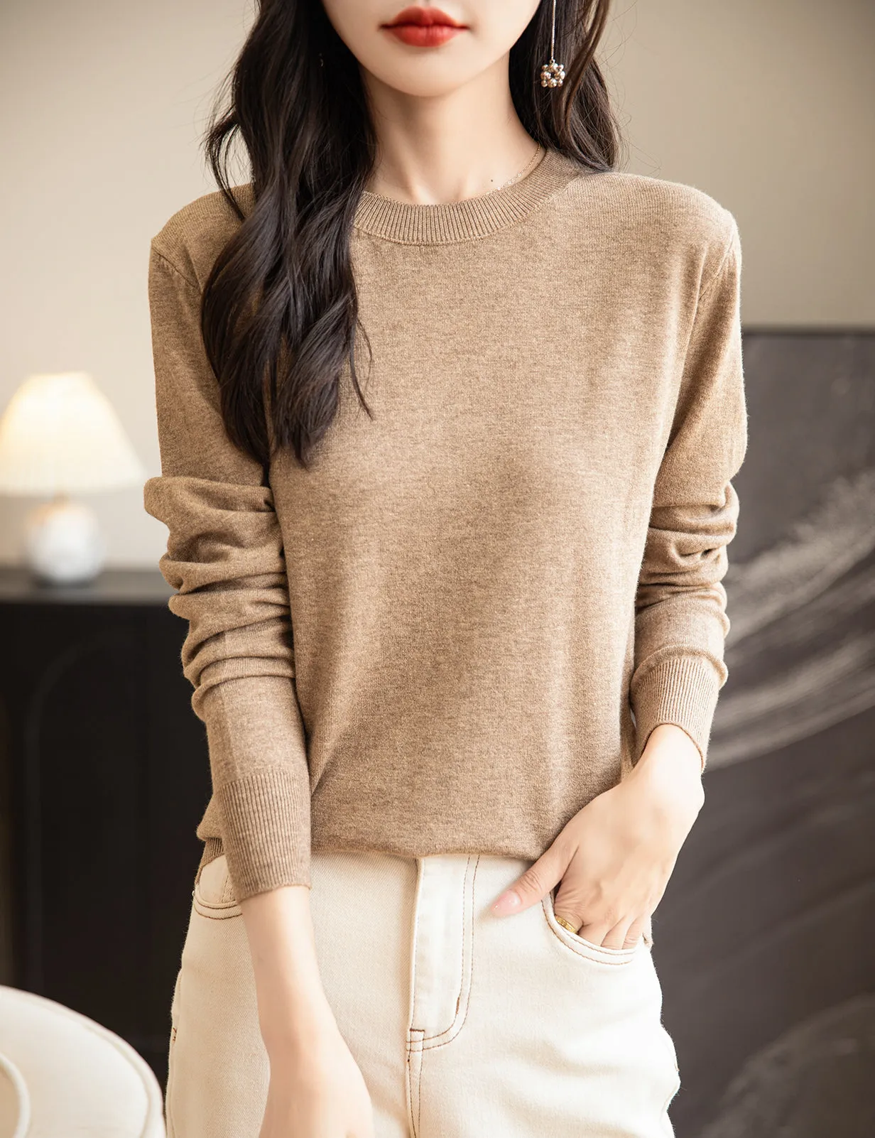 Patti O Neck Woman Sweater