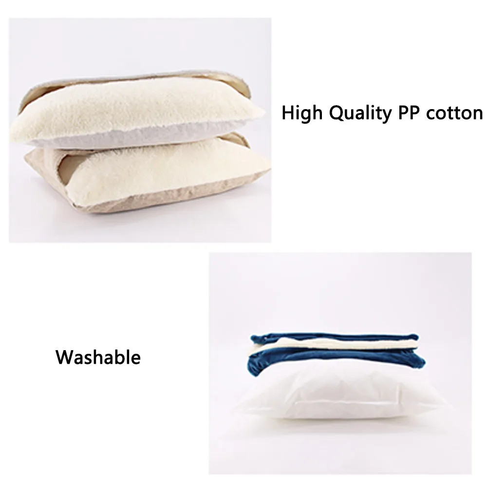 PAWS ASIA Wholesale New Washable Anti Anxiety Plush Large Cute Cat Dog Bed With Blanket Cover