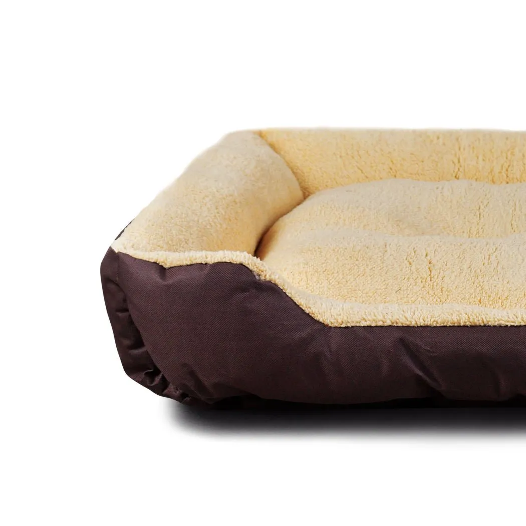 Pet Bed Mattress Dog Cat Pad Mat Cushion Soft Winter Warm Large Brown