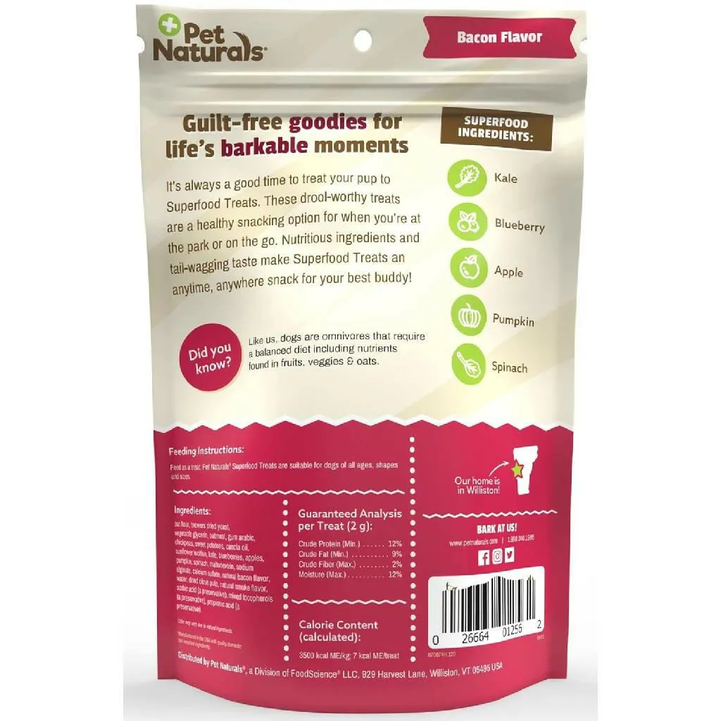 Pet Naturals Superfood Treats for Dogs, Crispy Bacon Flavor