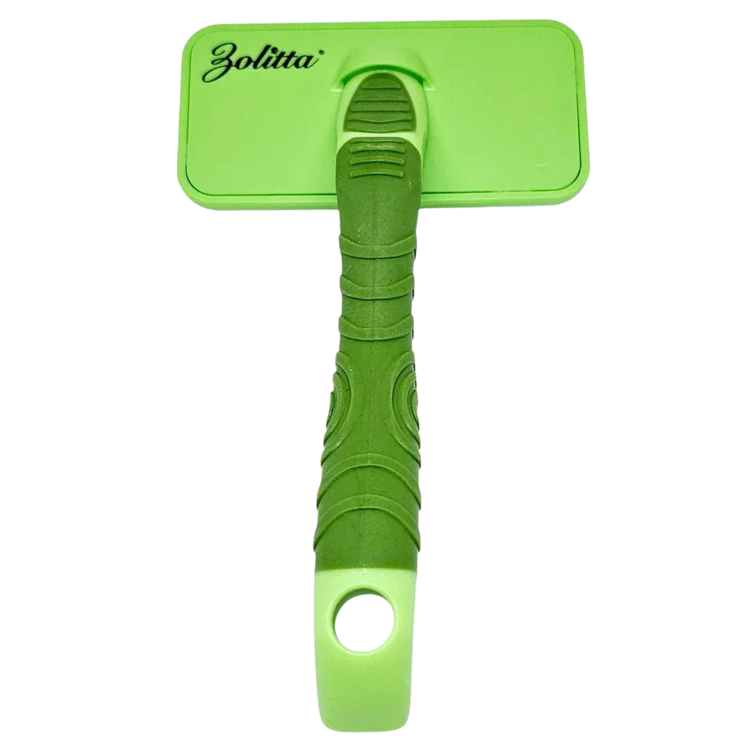 Plastic Handle Small Fluff Brush Green by Zolitta