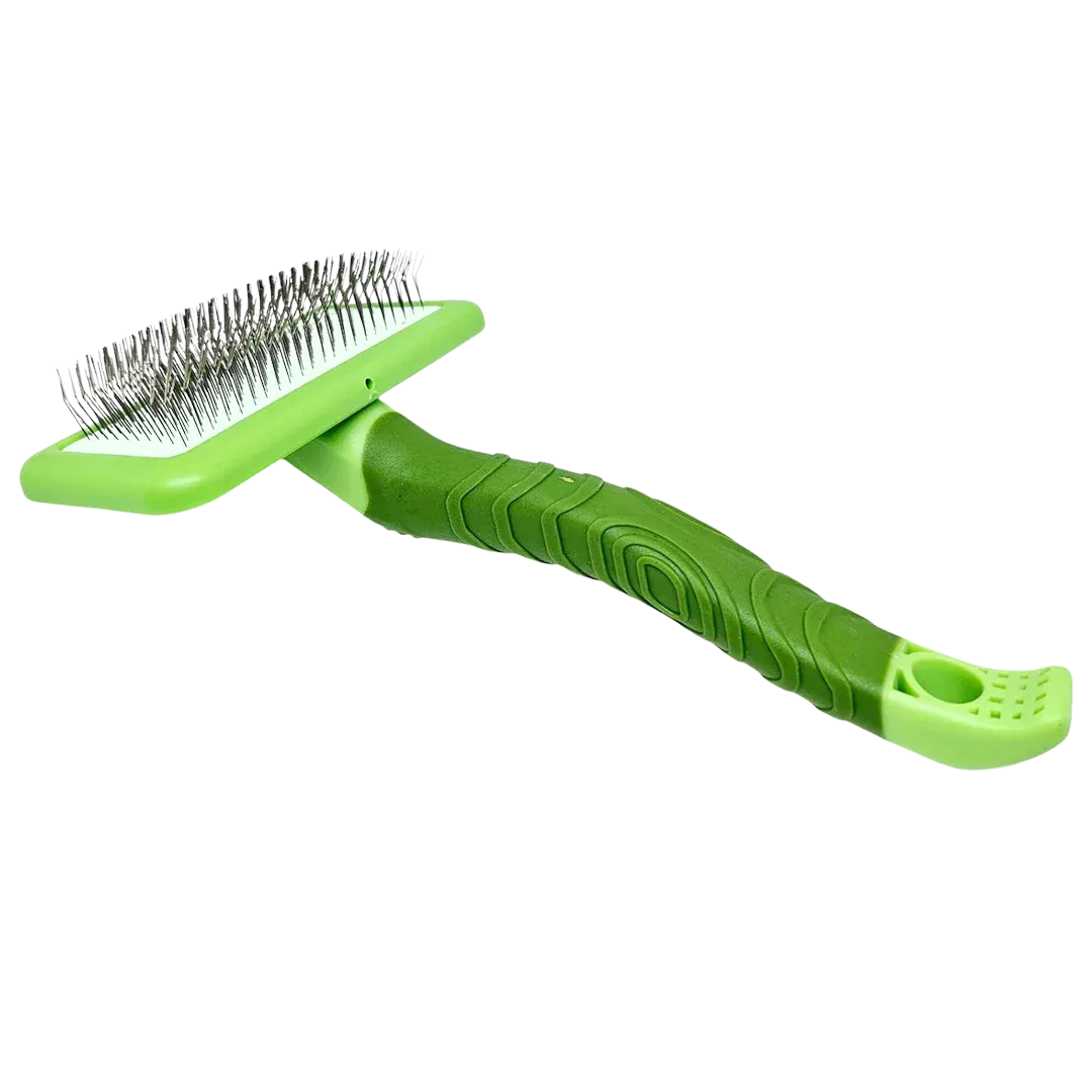 Plastic Handle Small Fluff Brush Green by Zolitta