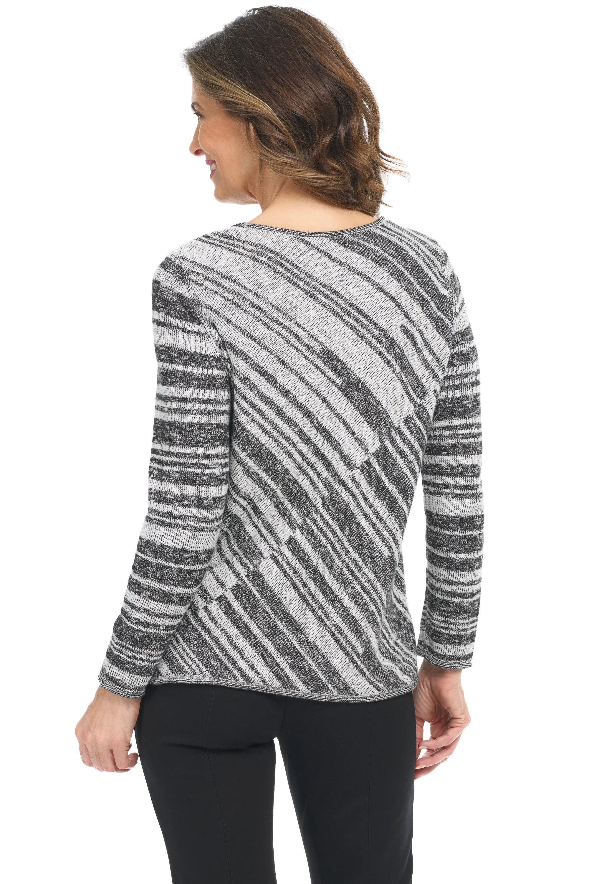 Salt and Pepper Striped Sweater