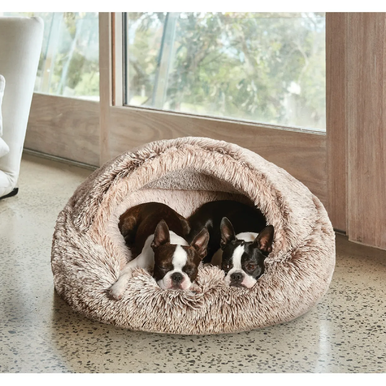 Snooza Hooded Cuddler Soothing and Calming Mink Dog Bed Medium^^^