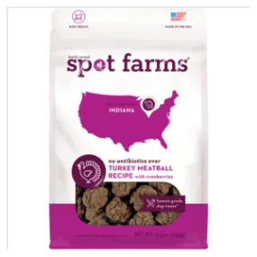 Spot Farms Turkey Meatball Recipe with Cranberries Dog Treats 12.5 oz Bag