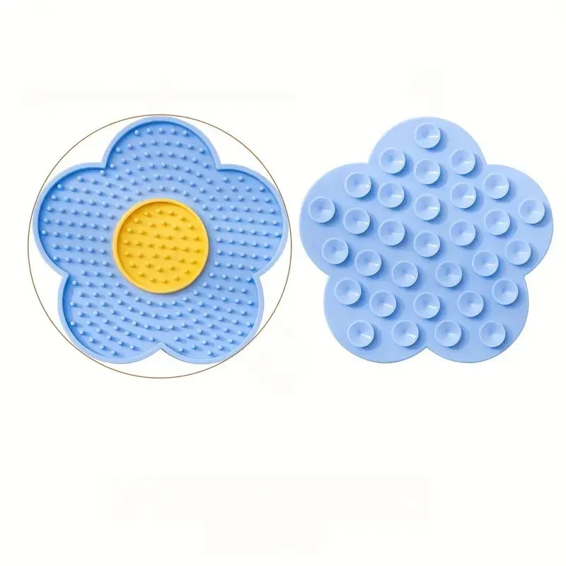 Sunflower Silicone Lick Mat for Cats - Anxiety Relief Feeding Pad with Suction Cups