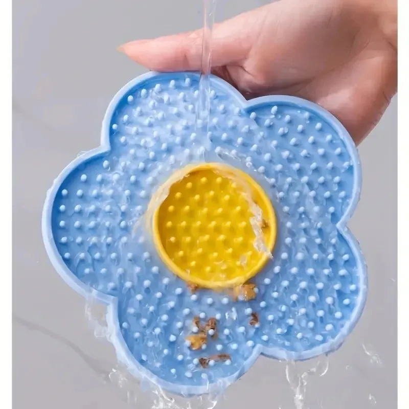 Sunflower Silicone Lick Mat for Cats - Anxiety Relief Feeding Pad with Suction Cups