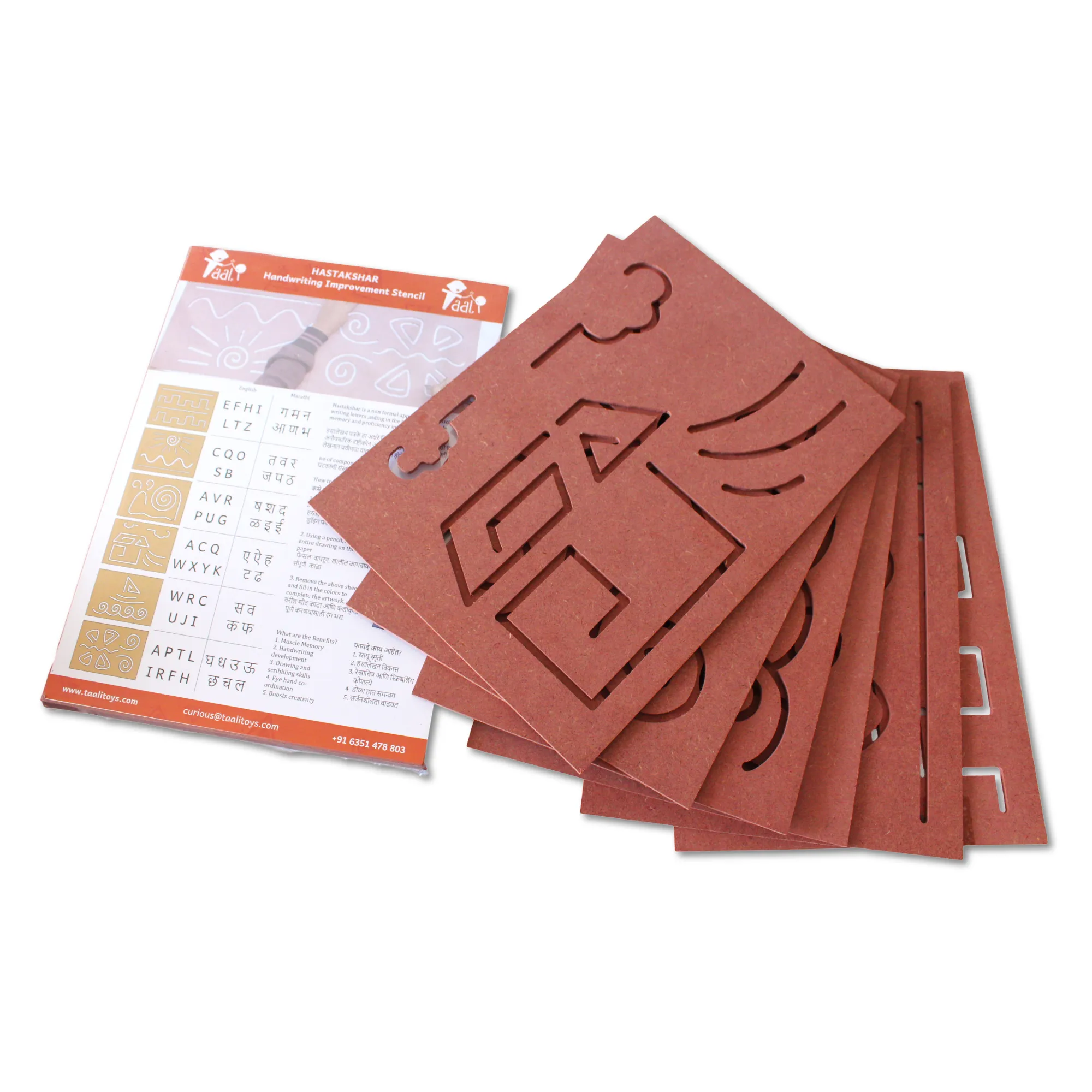 Taali Hastakshar - Handwriting Improvement Stencils - Set of 6