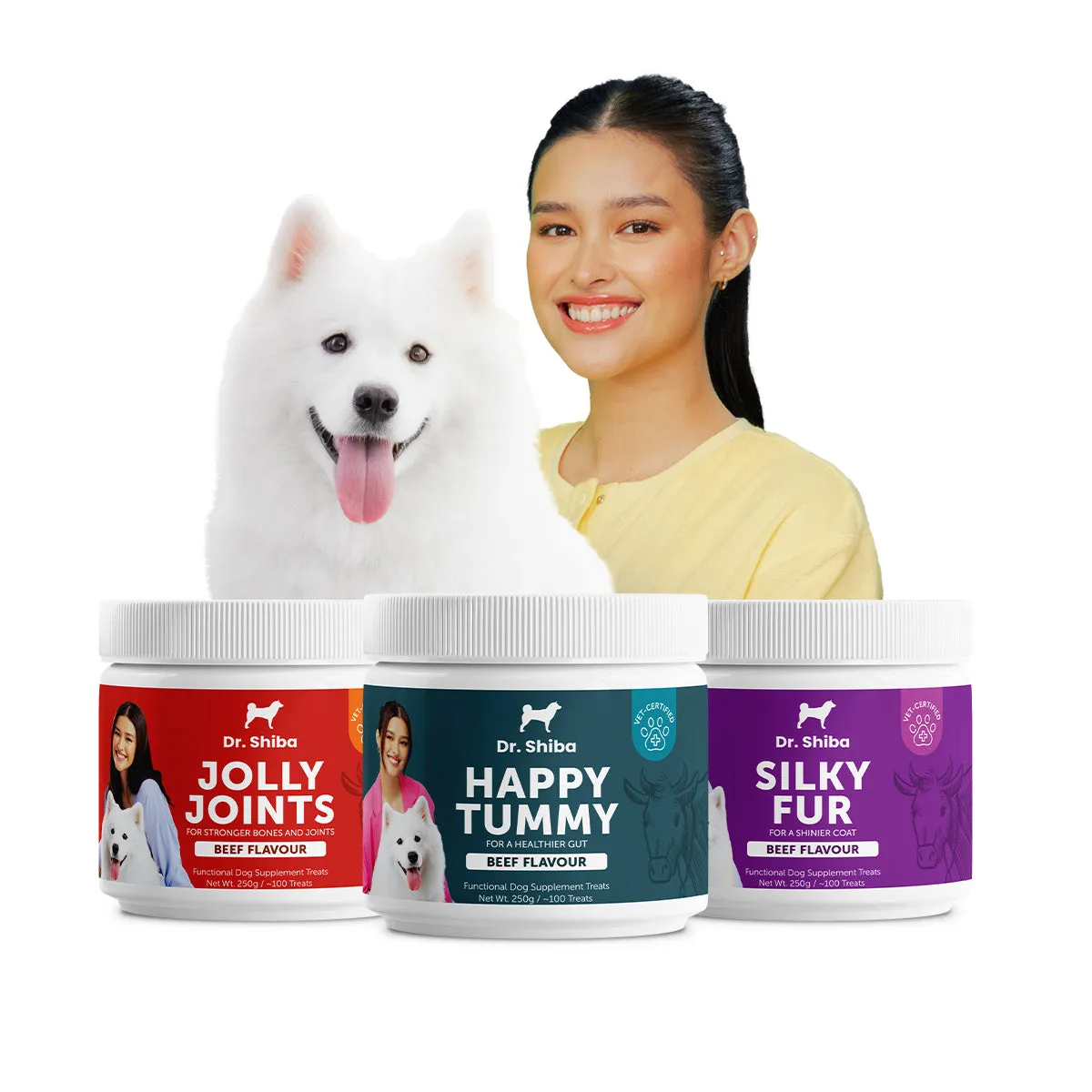 Triple Care Bundle - Happy Tummy, Jolly Joints & Silky Fur - Dog Supplement Treats