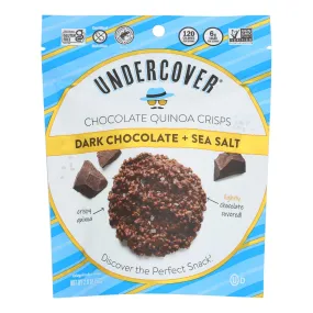 Undercover Quinoa Dark Chocolate   Sea Salt Crispy Quinoa Snack  - Case Of 12 - 2 Oz