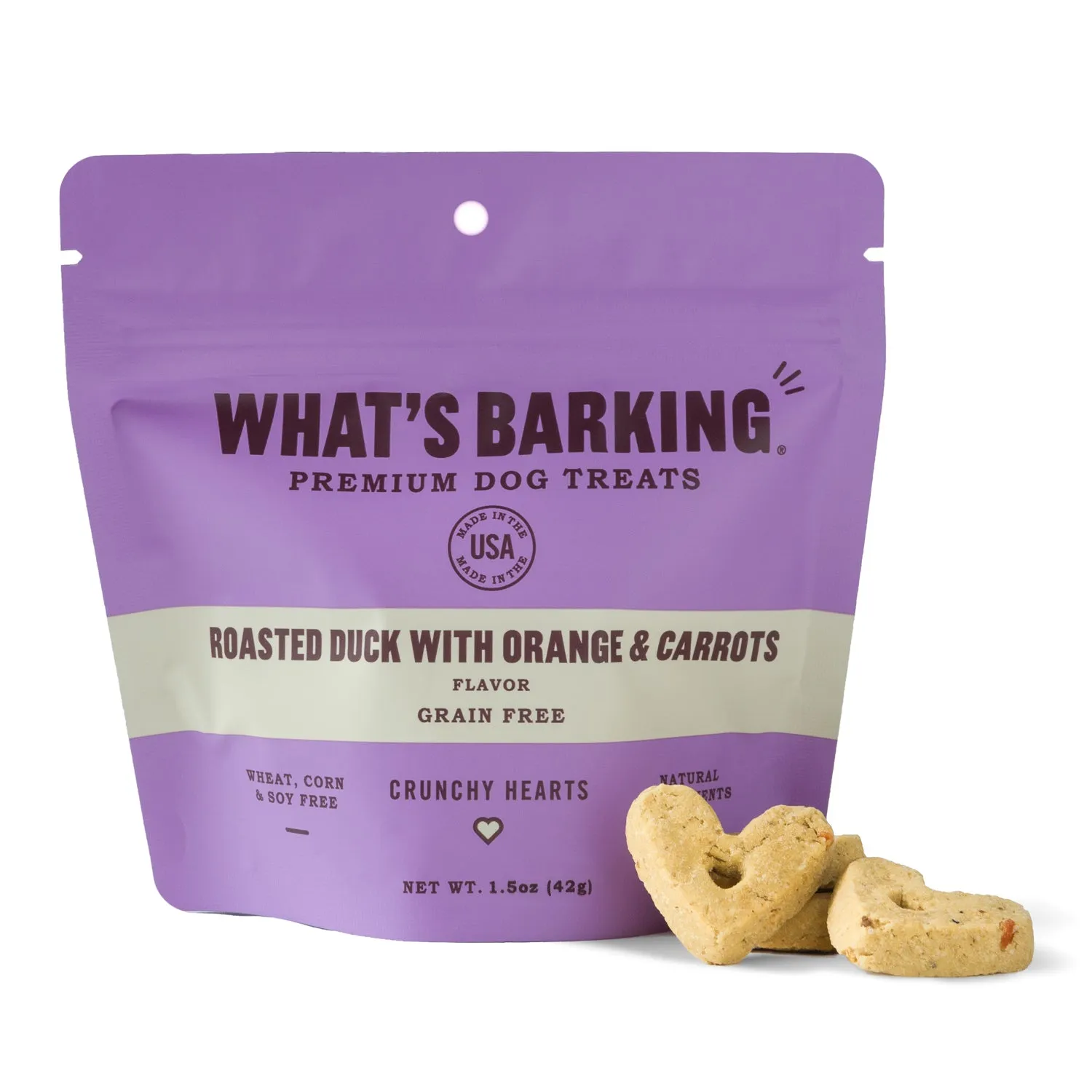 What's Barking - Roasted Duck with Orange & Carrot Crunchy Dog Treats