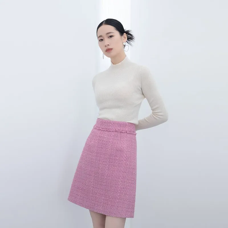 Wool Midi Collar Slim Sweater