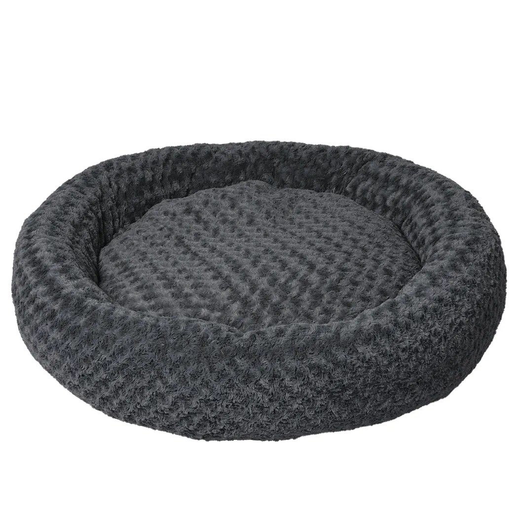 XLarge Dog Beds Calming Warm Soft Plush - Dark Grey